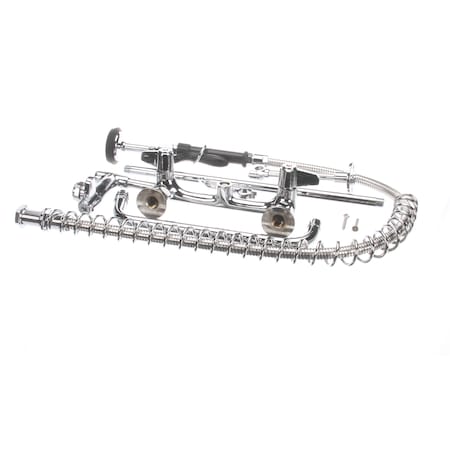 T&S Brass Pre-Rinse, Wall Mount Base, 8 Centers, 6 Wall Br 5PR-8W12